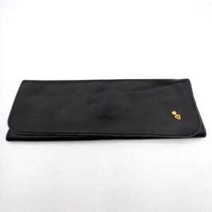 Corum Jewelry or Watch Roll & Fold Leather Travel Clutch Pouch Black Luxury EUC!